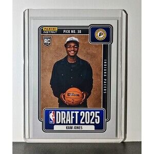 Kam Jones Rookie 2025-26 Panini NBA #30 Draft Night Card Indiana Pacers